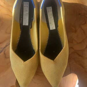 Rothy's Yellow Knit Flats with Pointed Toe